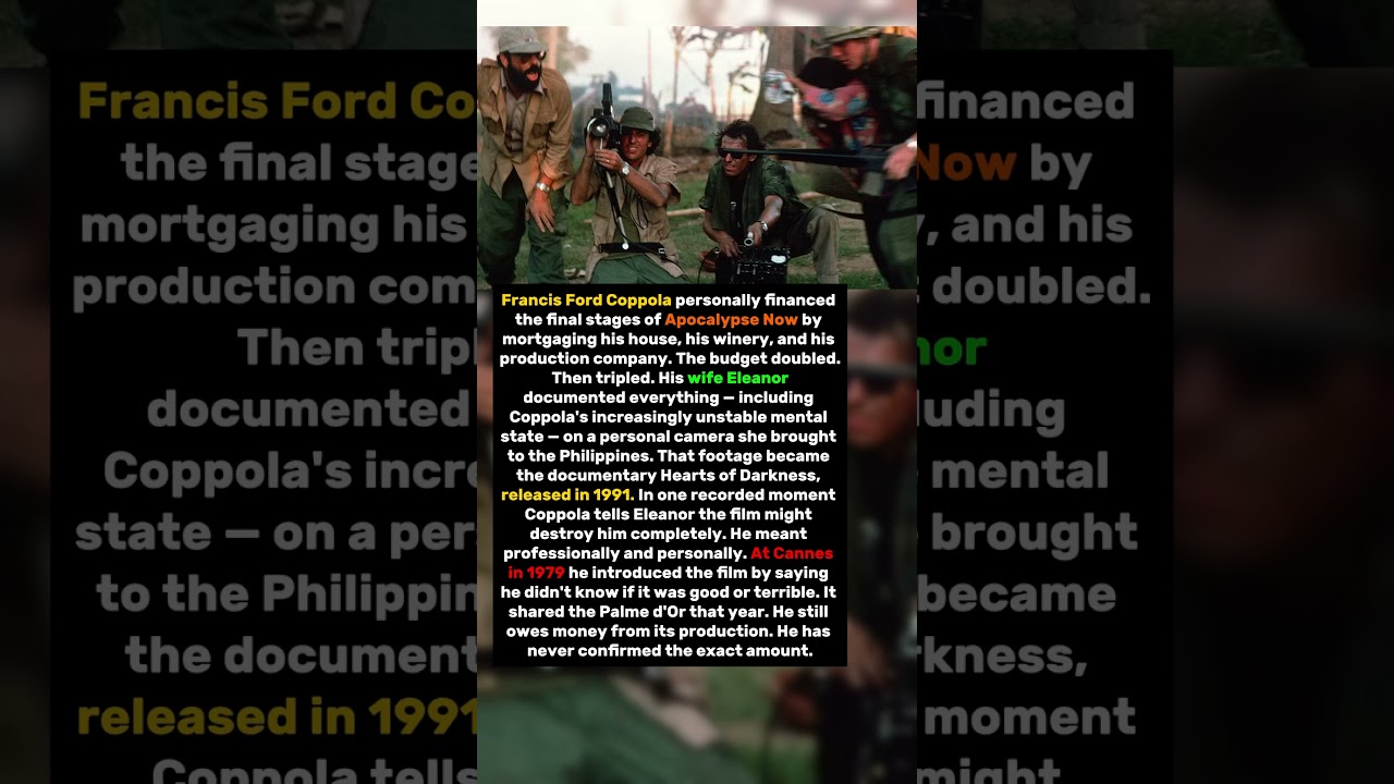 Francis Ford Coppola Bet His Entire Career on Apocalypse. His Wife Filmed the Breakdown on Camera