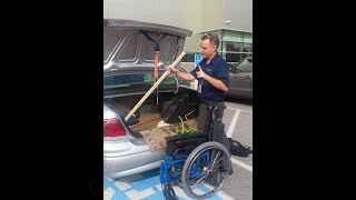 How to deweight a wheelchair to load in trunk