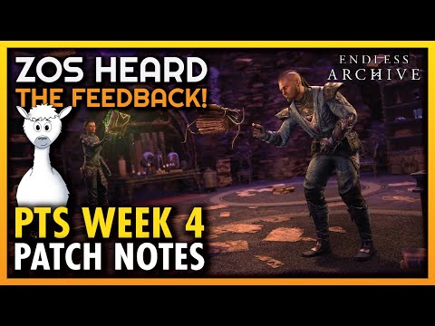 Endless Archive and Class Set Improvements | Week 4 PTS Patch Notes