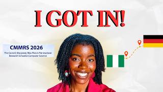 CMMRS 2026: I GOT IN! Cornell Maryland Max Planck Pre Doctoral Research Summer School 2026