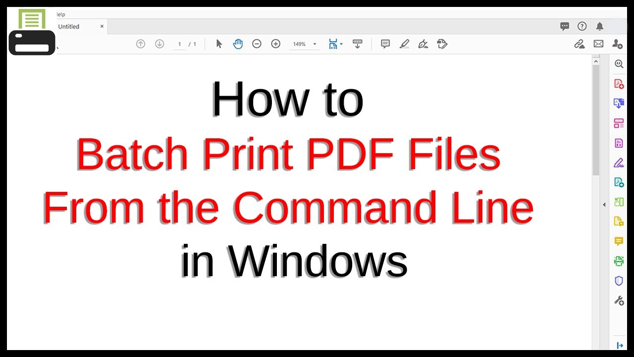 How to Batch Print PDF Files from the Command Line in Windows