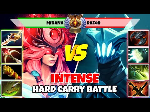 MIRANA (Carry) vs RAZOR (Carry) - Epic Battle Of Immortal Rank Dota 2 Players - Z Dota 2