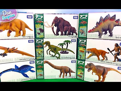 Takara Tomy Dinosaurs Collection - Brachiosaurus, Elasmosaurus, Tyrannosaurus Rex, Woolly Mammoth