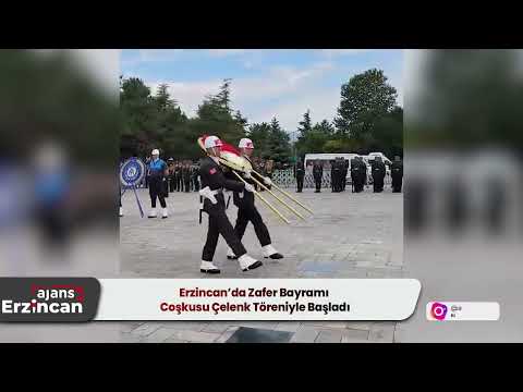 Erzincan’da Zafer Bayramı Coşkusu Çelenk Töreniyle Başladı