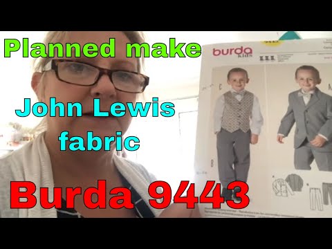 Burda 9443 | Boys Waistcoat & Trouser | Planned Make | John Lewis Fabric