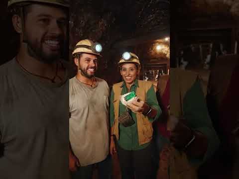 Encontrei Turmalina Verde dentro da mina em Resplendor/MG