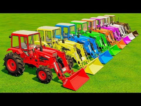 Transport With COLORS - Front Loader with Mini Tractors - Farming Simulator 22