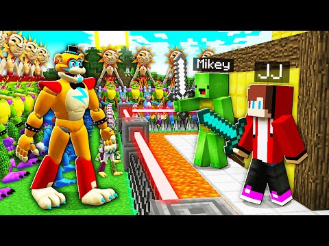 1000 FNAF Characters vs The Most Security House - gameplay by Mikey and JJ (Maizen Parody)