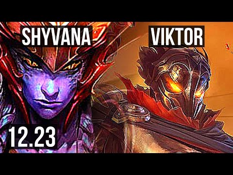 SHYVANA vs VIKTOR (MID) | Quadra, 13/2/10, 1.5M mastery, Legendary, 300+ games | KR Diamond | 12.23