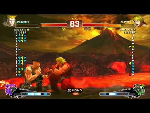 ACE・EIRIN [Guile] vs KichijyojiKEN [Ken] SSF4 Japanese Online Ranked Matches - TRUE-HD