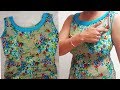 Sleeves less kurta cutting and stiching full tutorial with all tips /designer neckline /step by step