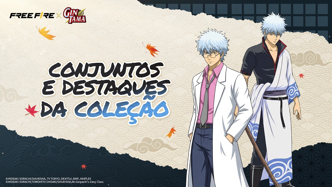 DESTAQUE CONJUNTO GINTOKI | FREE FIRE x GINTAMA | FREE FIRE BRASIL