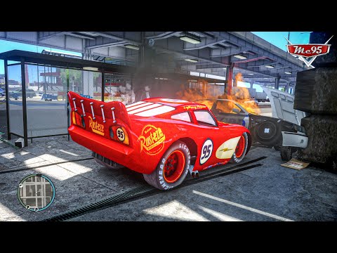 Crazy Lightning McQueen Car Crashes Ep.30 - GTA 4