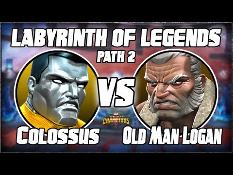 Colossus vs Old Man Logan - Labyrinth of Legends Path 2 (Marvel Contest of Champions MCOC LOL)