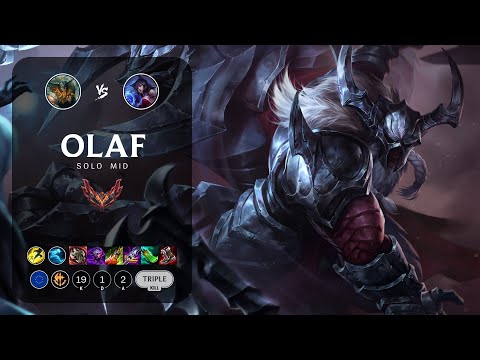 Olaf Mid vs Ahri - EUW Grandmaster Patch 13.1