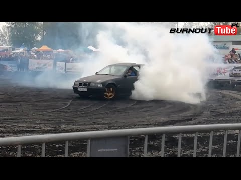 Palenie gumy BMW E36 325 "STERYD" - Majówka z BMW 2019 Toruń