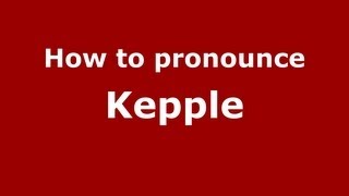 How to pronounce Kepple