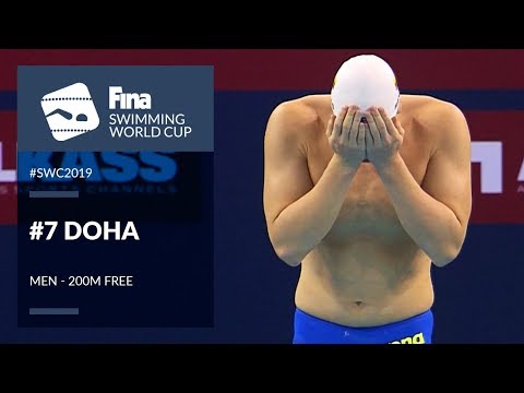 Плавание Danas Rapsys wins Men's 200m Freestyle Final! | Day 3 Doha #SWC19 | FINA Swimming World Cup 2019