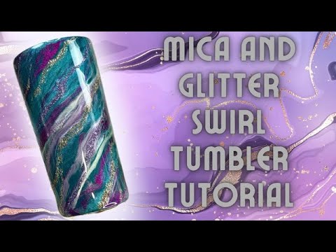 Mica and glitter swirl
