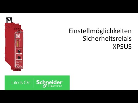 Video - Einstellmöglichkeiten des universellen Sicherheitsrelais XPSUS
