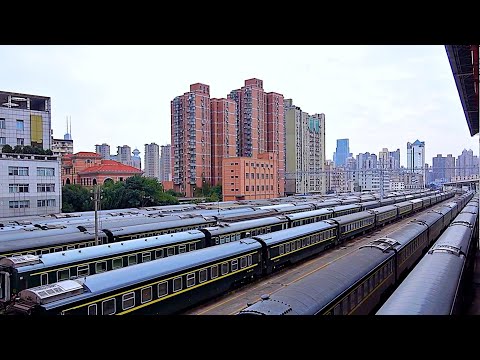 RailWay. Shanghai Train Depot / Депо поездов дальнего следования в Шанхае Video