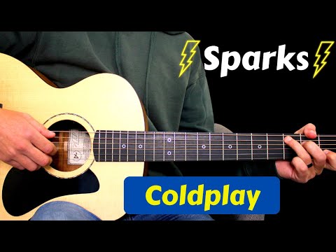 Sparks Guitar Lesson Coldplay Guitar Tutorial | How to Play Sparks