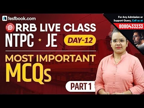 Railway NTPC 2019 | RRB JE Classes Day 12 | Important GS Questions for RRB | General Studies Class Video