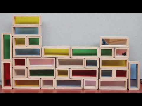 Slide 5 - Jumbo Blocks, Rainbow, 36 Pieces (video)