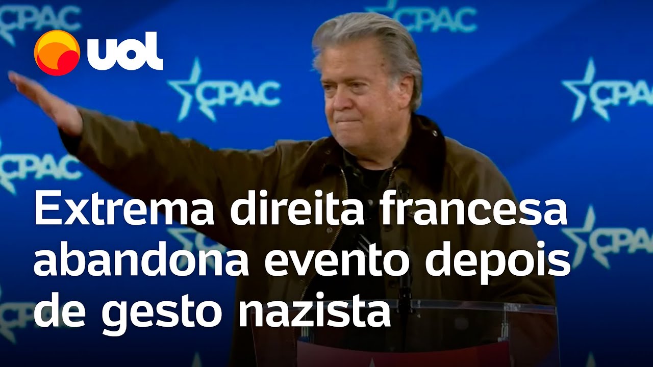 Extrema direita francesa abandona evento depois de gesto nazista de ex-estrategista de Trump