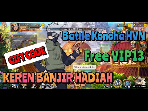 GAME NARUTO SANGAT RAMAH F2P GIFT CODE BATTLE KONOHA HVN