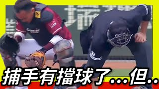 [分享] 捕手 有擋球了...但....裁判...