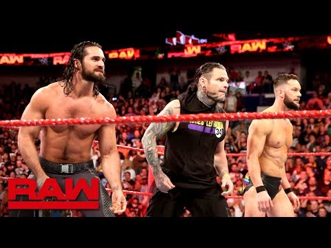 Jeff Hardy helps Seth Rollins and Finn Bálor push back The Miztourage: Raw, April 9, 2018 Video