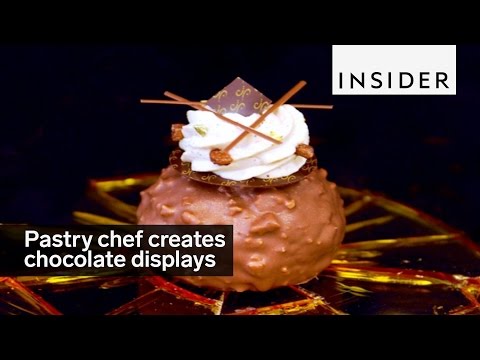 This pastry chef creates beautiful chocolate displays