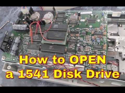 How to open a Commodore 1541 disk drive - with Early Super card installed