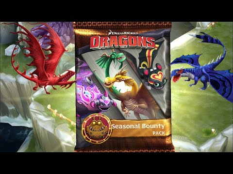 BUYING 2 NEW DRAGONS AND SEASONAL BOUNTY PACK OPENING!-Dragons:Rise of Berk