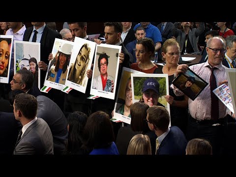 Boeing grilled on 737 Max, victims' families watch
