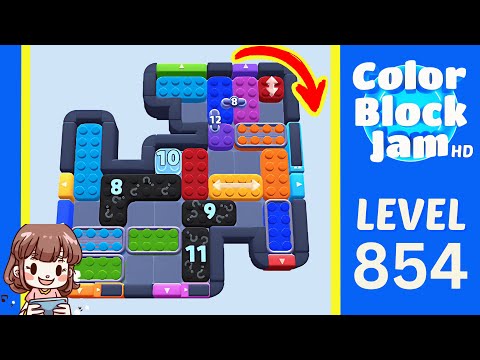 Color Block Jam Level 854 Solution Walkthrough