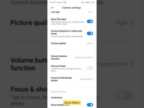How to enable Burst Shoot mode on any MI device /Poco M2 Pro/ Redmi note 9 series or any MIUI device