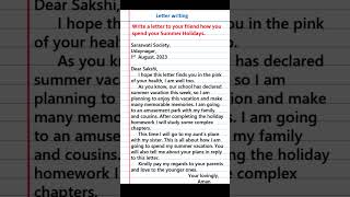 Write a letter to your friend how you spend your Summer Holidays |letter to a friend #letterwriting