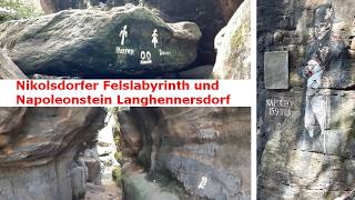 Nikolsdorfer Felslabyrinth und Napoleonstein Langhennersdorf