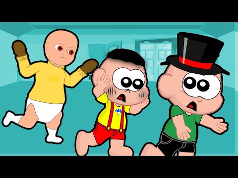 Cebolinha e Cascão em A Volta do Bebê de Amarelo