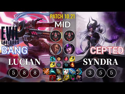 EG Bang Lucian vs Cepted Syndra Mid - KR Patch 10.21