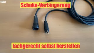 Verlängerungskabel selber bauen – sicher und fachgerecht | Schuko 16A, 230V, IP44 Garten/ Baustelle