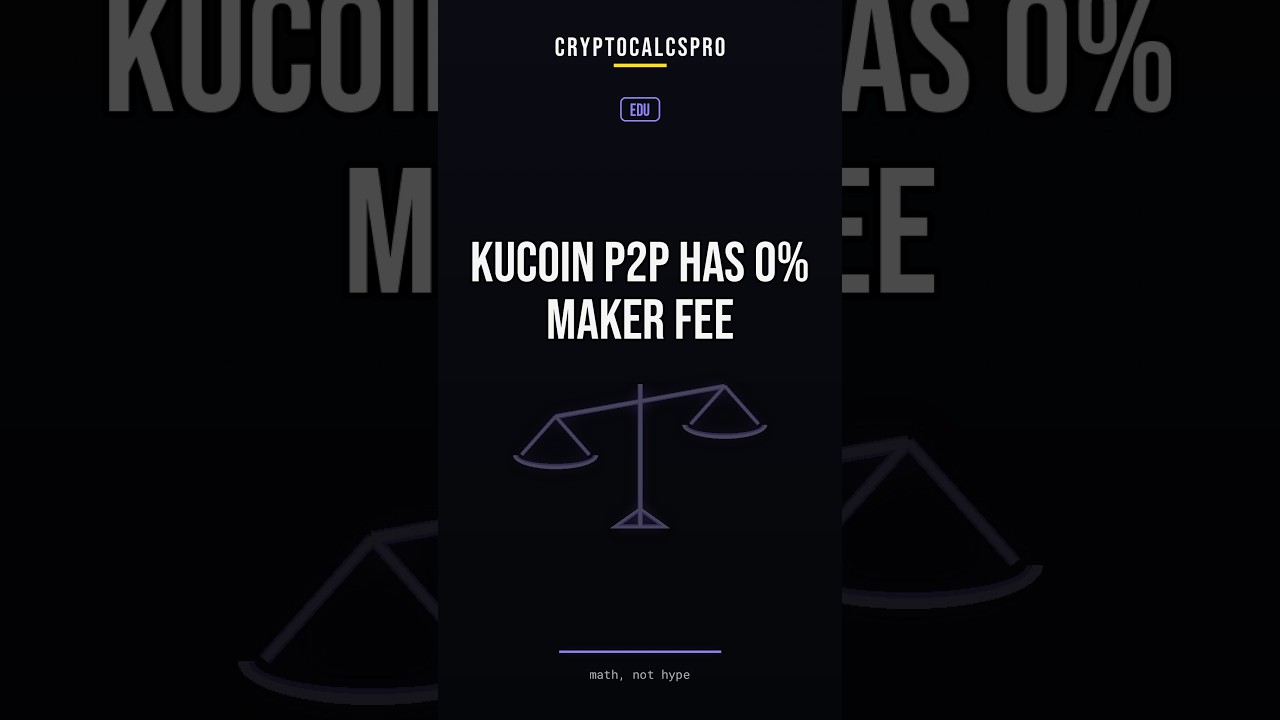 KUCOIN P2P Has 0% Maker Fee