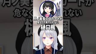 月ノ美兎のスカートが危なくて見てられない樋口楓【にじさんじ切り抜き】#shorts
