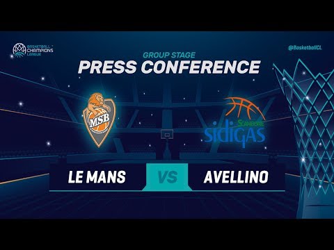Le Mans v Sidigas Avellino - Press Conference - Basketball Champions League 2018-19