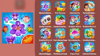 Blossom Blast Saga - Gameplay Walkthrough - A flower linking puzzle game (iOS, Android)