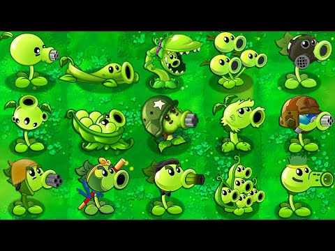 All PEA GREEN Plants Power-Up! in Plants vs Zombies 2