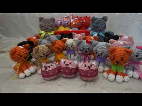 Коллекция вязанных котов