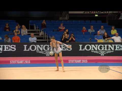 Laura HALFORD (GBR) 2015 Rhythmic Worlds Stuttgart - Qualifications Ball